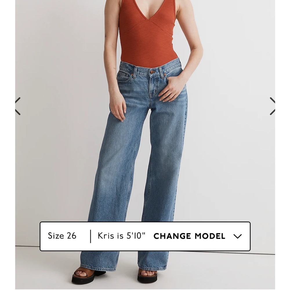Madewell Low Rise Superwide leg jeans 28 NWT